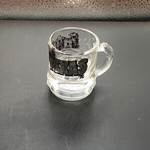 Vintage Federal Glass Mini Texas "The Alamo" Shot Glass 2"